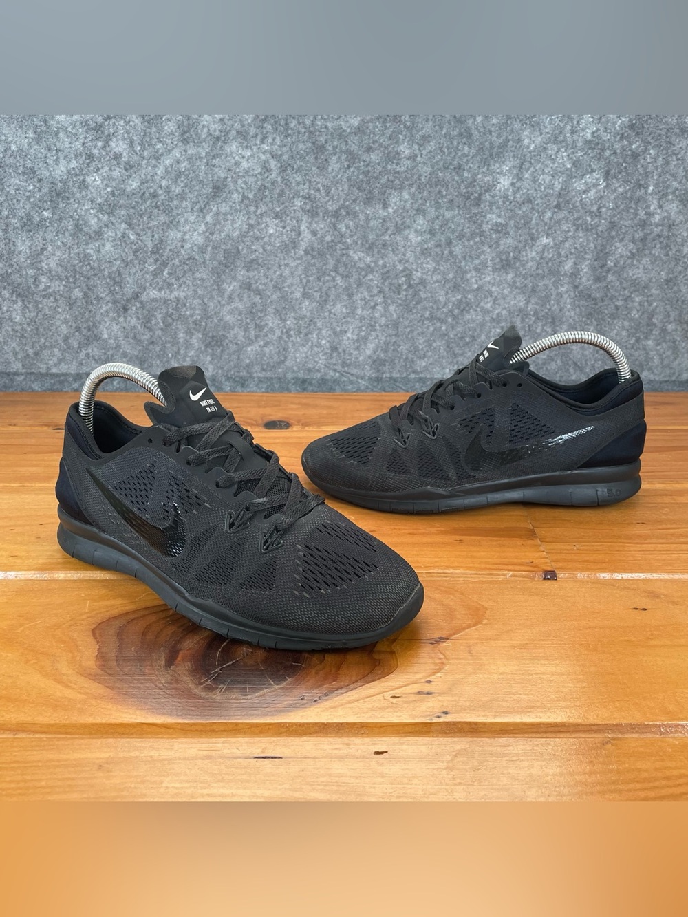 Nike Free 5.0 TR Fit 5 Shoes Womens Size 7.5 Triple Black Running Comfort Gym